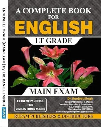 English LT Grade Main Exam by Dr. Ranjeet Singh